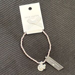Katie Loxton London  "Happiness" Butterfly Silver Beaded Bracelet  NWT